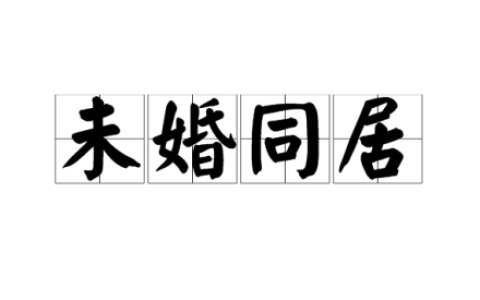 未婚同居 - 雙方以非夫妻名義公開或秘密地共同生活