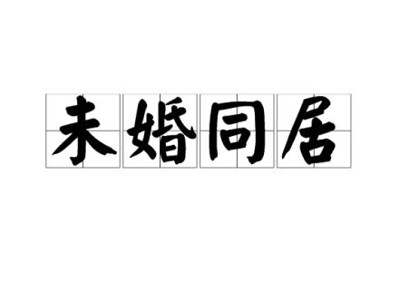 未婚同居 - 雙方以非夫妻名義公開或秘密地共同生活