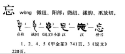 忘 - 漢語漢字