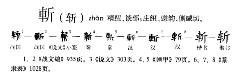 斬 - 漢語漢字