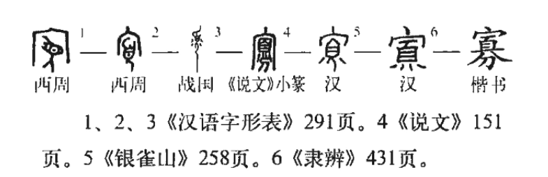 寡 - 漢語(yǔ)漢字